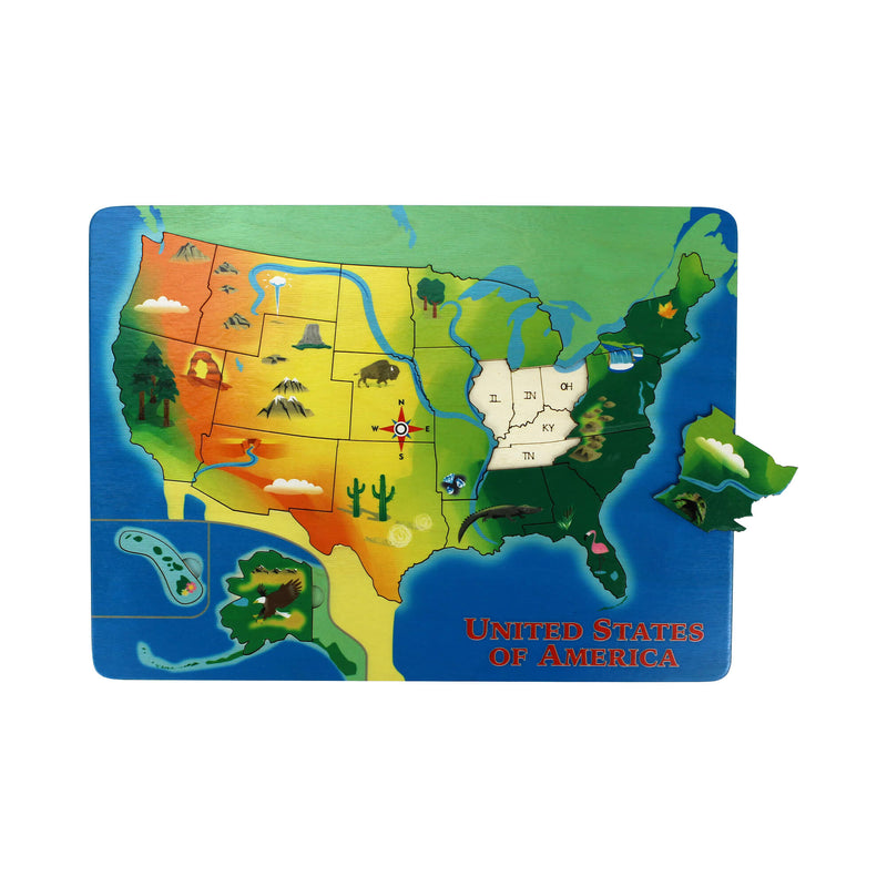 Lift & Learn U.S. Map Puzzle