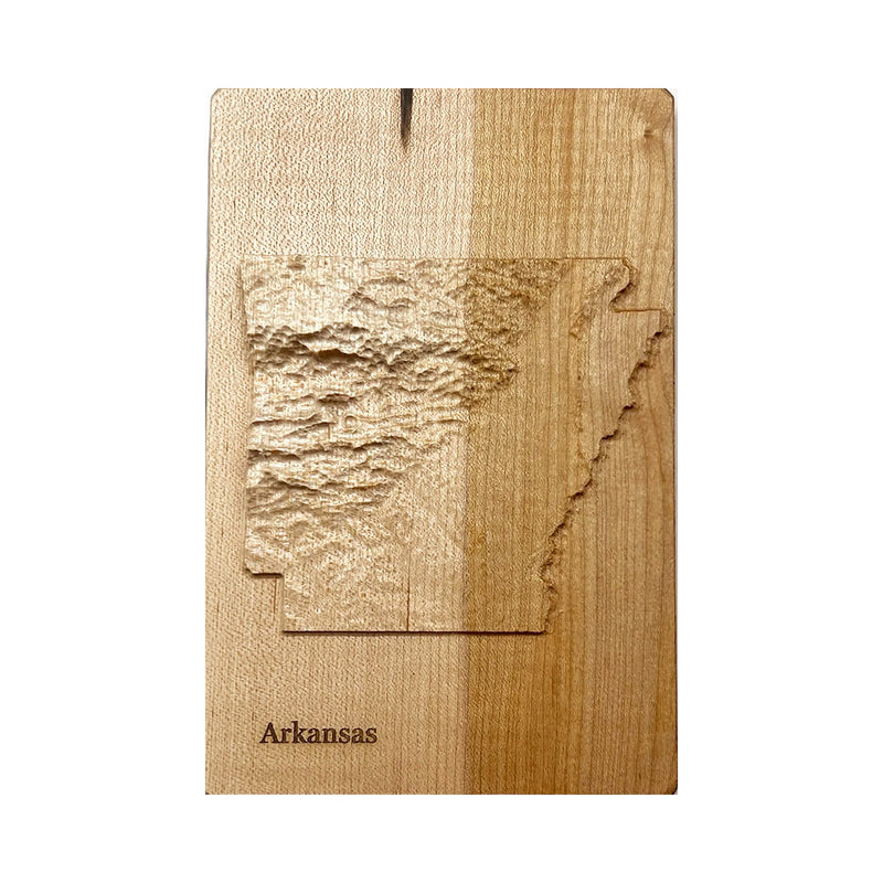Arkansas Topographic 3D Relief State Map | Arkansas State Map Gift