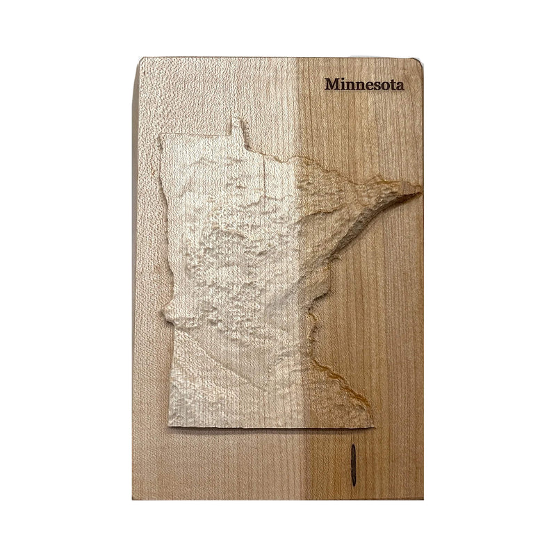 Minnesota Topographic 3D Relief State Map | Minnesota State Map Gift