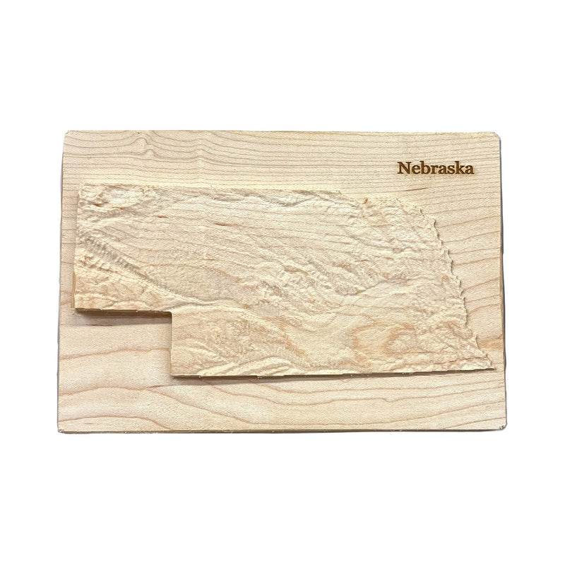 Nebraska Topographic 3D Relief State Map | Nebraska Map Gift