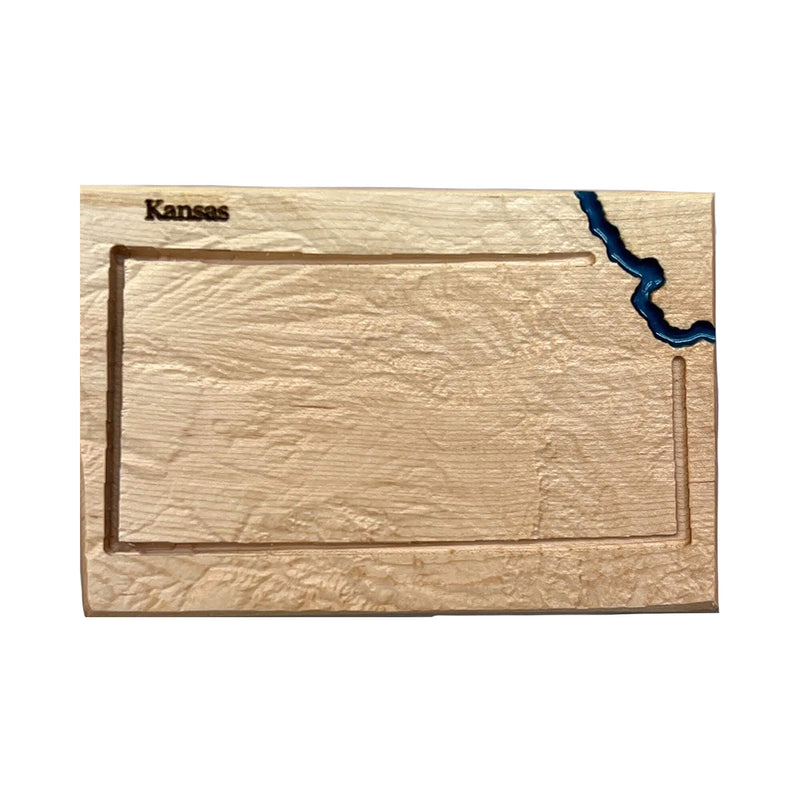 Kansas 3D Relief Wood Map | Kansas Gift