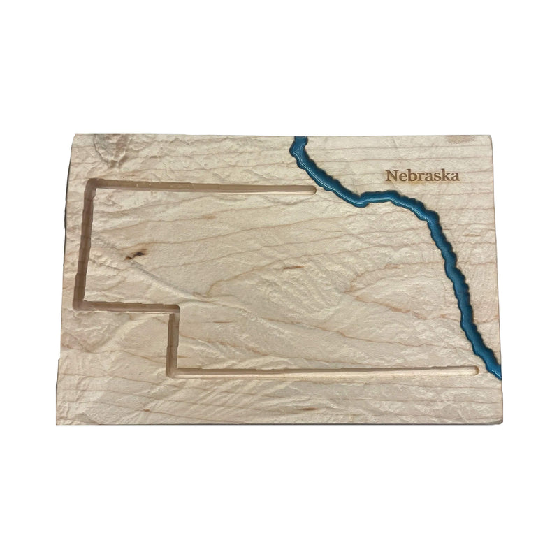 Nebraska Topographic 3D Relief State Map | Nebraska Map Gift