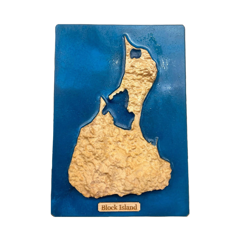 Block Island 3D Relief Map Art | Rhode Island Map Gift