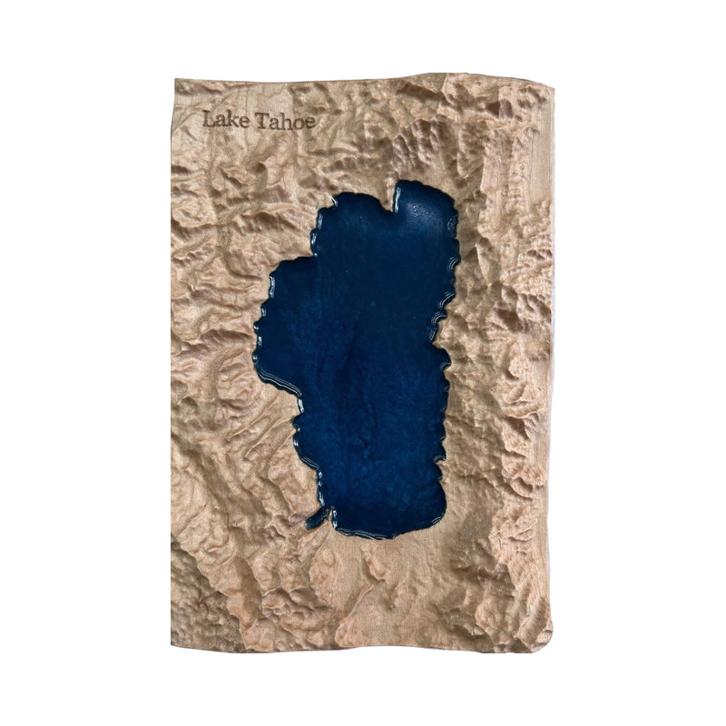 Lake Tahoe 3D Relief Wood Map | Lake Tahoe Gift